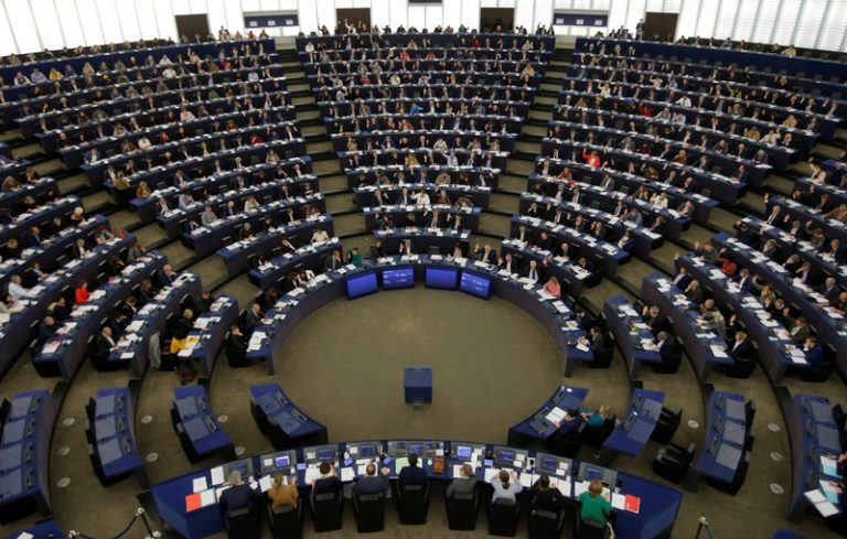 LYNXMPEFAR0QF.jpg,Members of the European Parliament take part in a voting session in Strasbourg, France, November 28, 2019. MEP's voted on thursday on a 