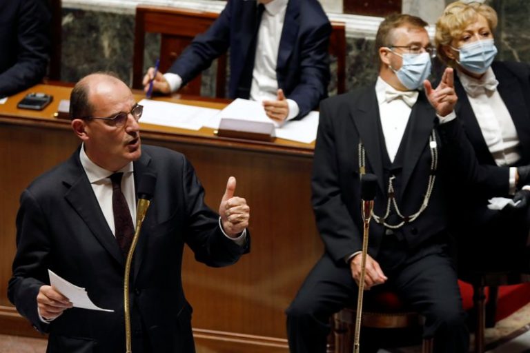 LYNXMPEG8H11O.jpg,El primer ministro francés Jean Castex en Asamblea Nacional, París, Francia, 15 septiembre 2020.
REUTERS/Charles Platiau; Crédito: CHARLES PLATIAU, Reuters